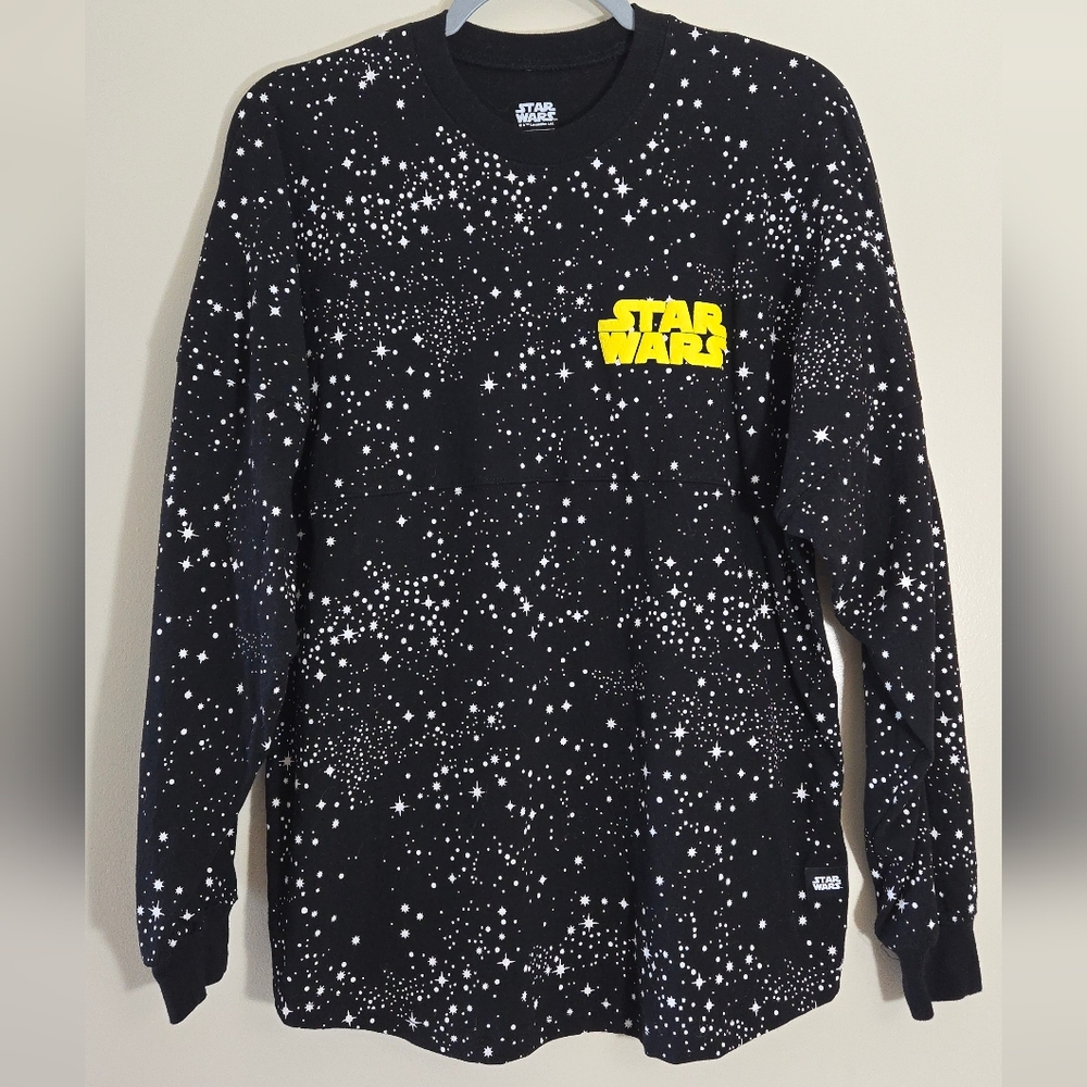Disney Parks Galaxy Print Star Wars Long Sleeve Spirit Jersey Size Small